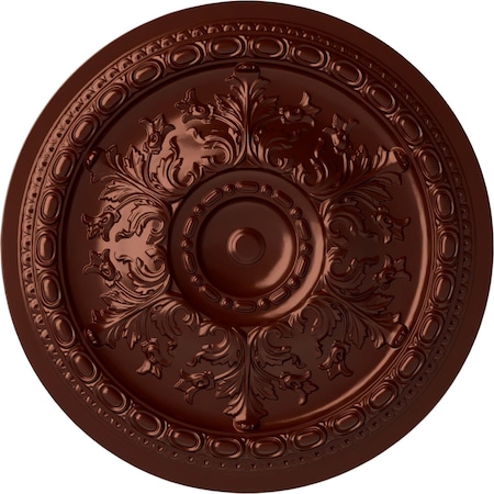 Ekena Millwork Oslo Ceiling Medallion (Fits Canopies up to 7 5/8"), Hnd-Painted Antique Copper, 38 3/8"OD x 2 7/8"P CM38OSACS